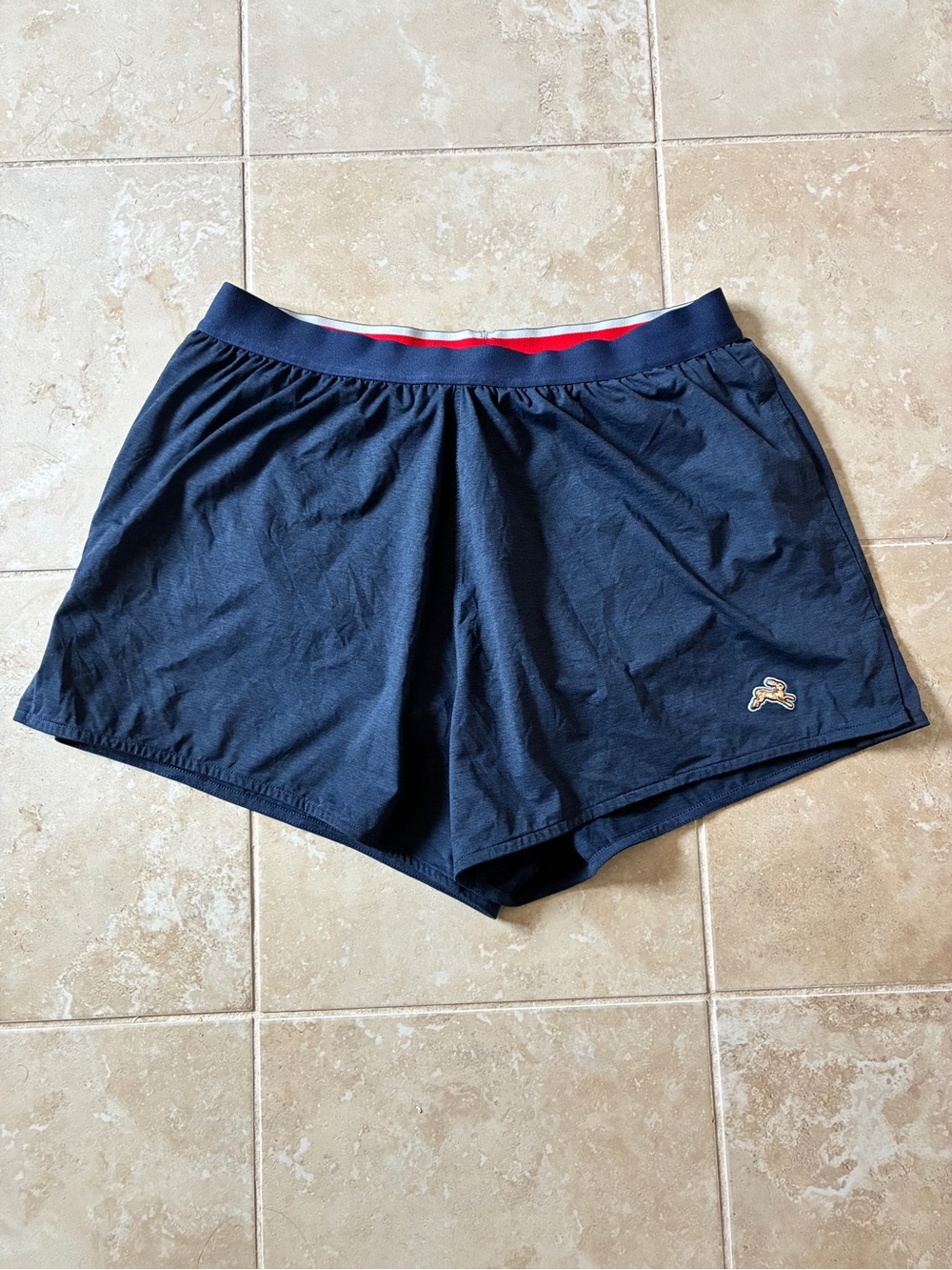 Tracksmith Men’s Session Shorts Navy Blue Lined Running Shorts size XL